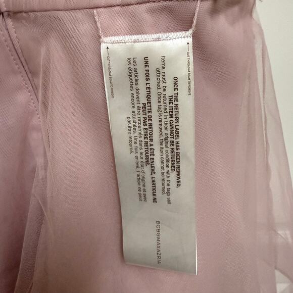 BCBGMAXAZRIA Embroidered Tulle Mini HoCo Dress 0 Lavender Mist NEW $398 - Picture 8 of 11